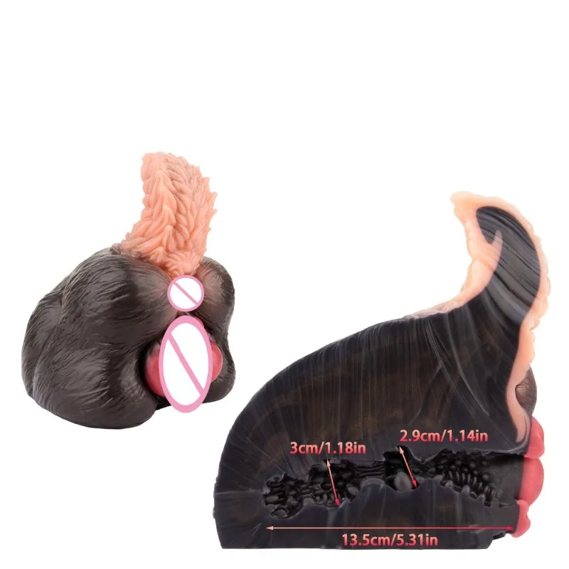 الحيوانات الغريبة سيليكون مقلوب ذكر طائرة كأس القضيب لعبة تدريب الحيوان الغريبة الورك مقلوب الاستمناء اسم جهاز ألعاب جنسية #4