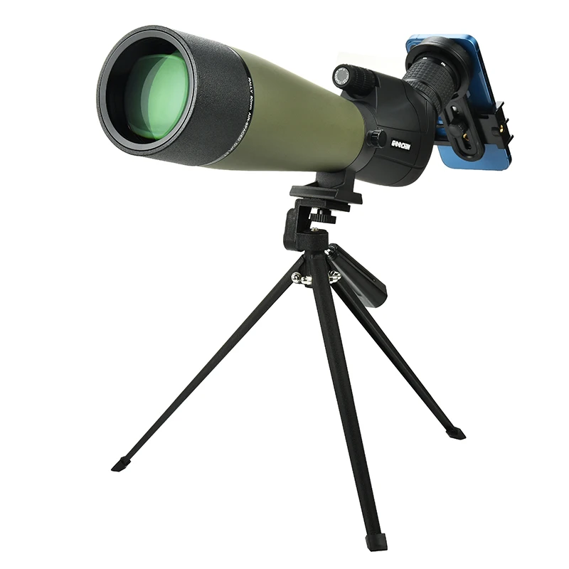 GOOCHIN Bird Watching Zoom 25-75x80 High End BAK4 FMC Lens Waterproof Monocular Spotting Scope With Tripod