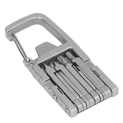 Portable 12-in-1 Multitool Screwdriver with Bottle Opener - Folding EDC Pocket Tool for Outdoor Camping and Hiking