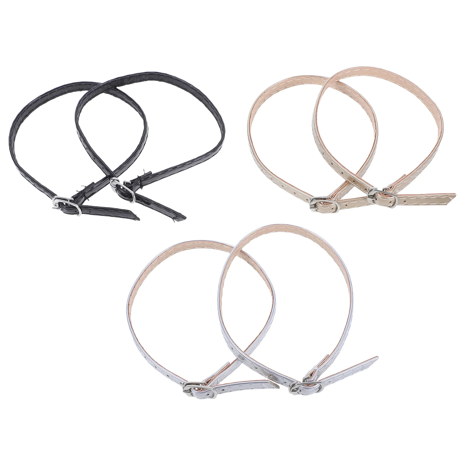 

3 Pairs Shoelaces Women's Hair Clips Straps for Heels Liners Claw High Shoes Replacement Ankle Bands Around