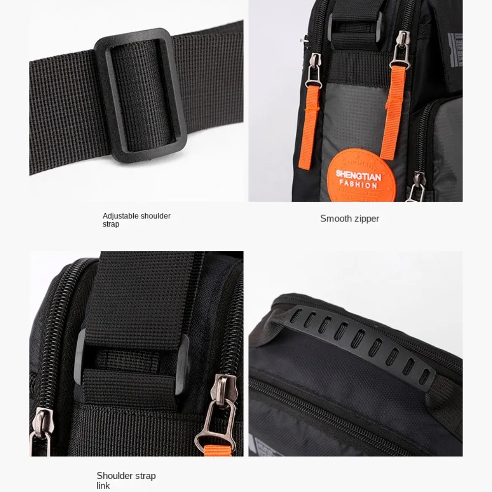 6 Colors Men Chest Bag Storage Bag Waterproof Oxford Cloth Waist Bag Multifunctional Large Capacity Crossbody Bags Unisex