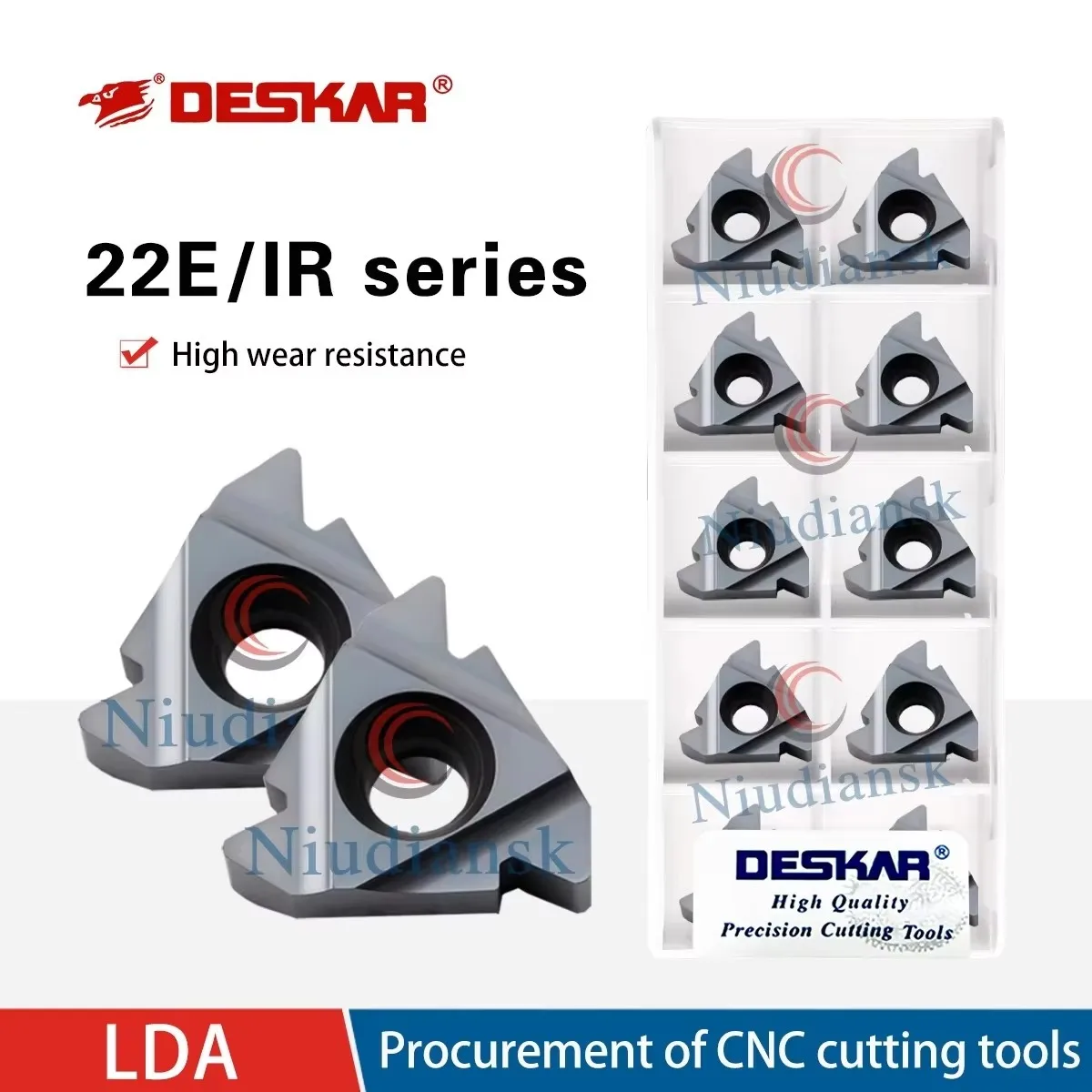 Many Specification 22ER/IR 3.5/4.0/4.5/5.0/5.5/6.0ISO/N55/N60 LDA DESKAR Numerical Control Internal And External Threading Blade