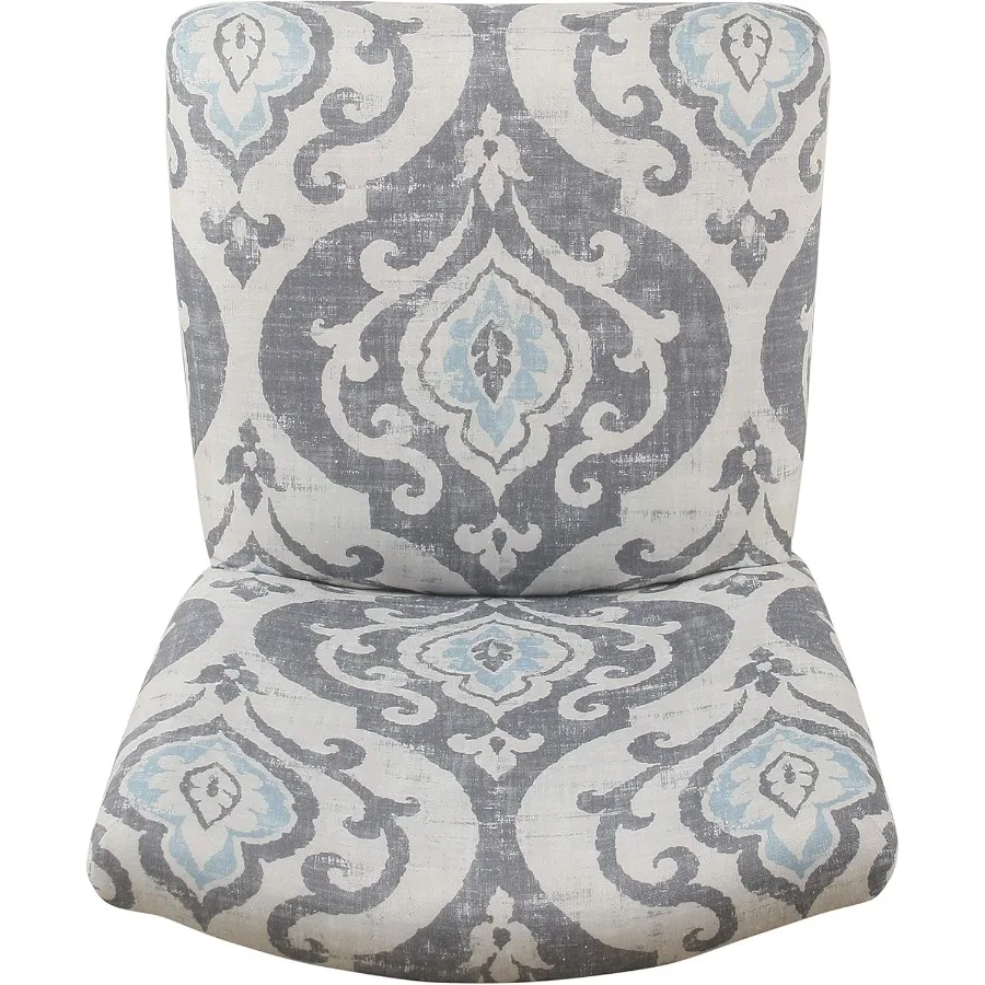 Elegante taburete de bar de 24" - Asiento giratorio de altura de mostrador de cocina azul Suri, diseño moderno de Parsons para bar en casa