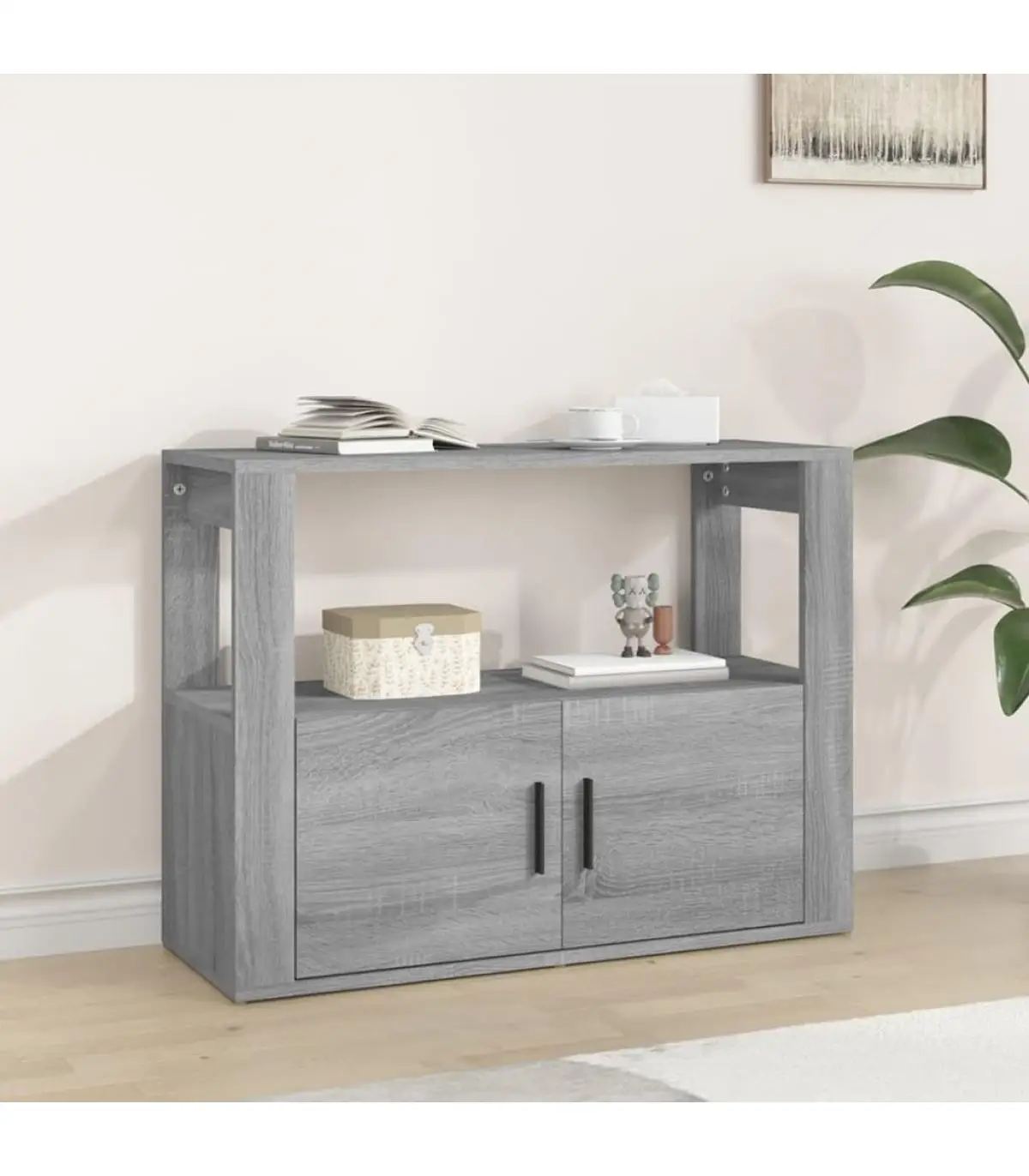 Sonoma 80x30x60 cm gray plywood sideboard