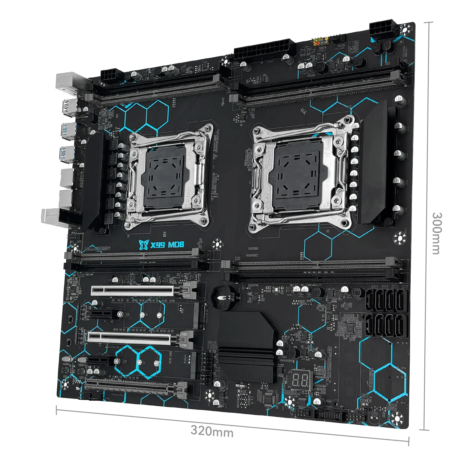 Imagem -03 - Machinist X99 Dual Lga 20113 Placa-mãe Suporte Ddr4 Ecc Desktop Ram Intel Xeon e5 v3 v4 Processador Sata3 M.2 Nvme X99-d8 Max