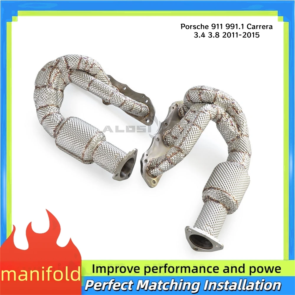 

High-flow Exhaust Manifold Collector for Porsche 911 991.1 Carrera 3.4 3.8 2011-2015heat Insulation Head Exhaust Downpipe