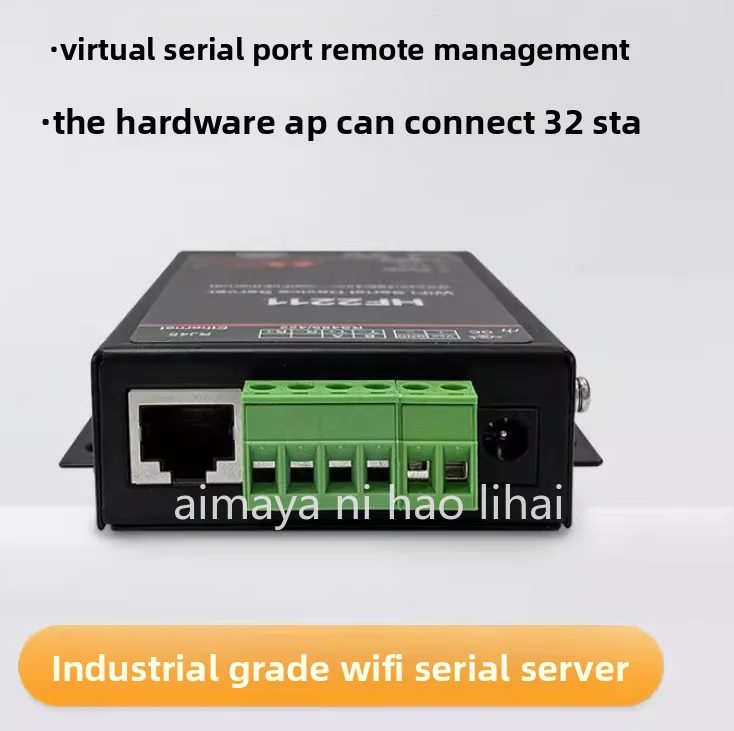RS232/RS485/RS422 to WiFi + Ethernet Serial Server HF2211