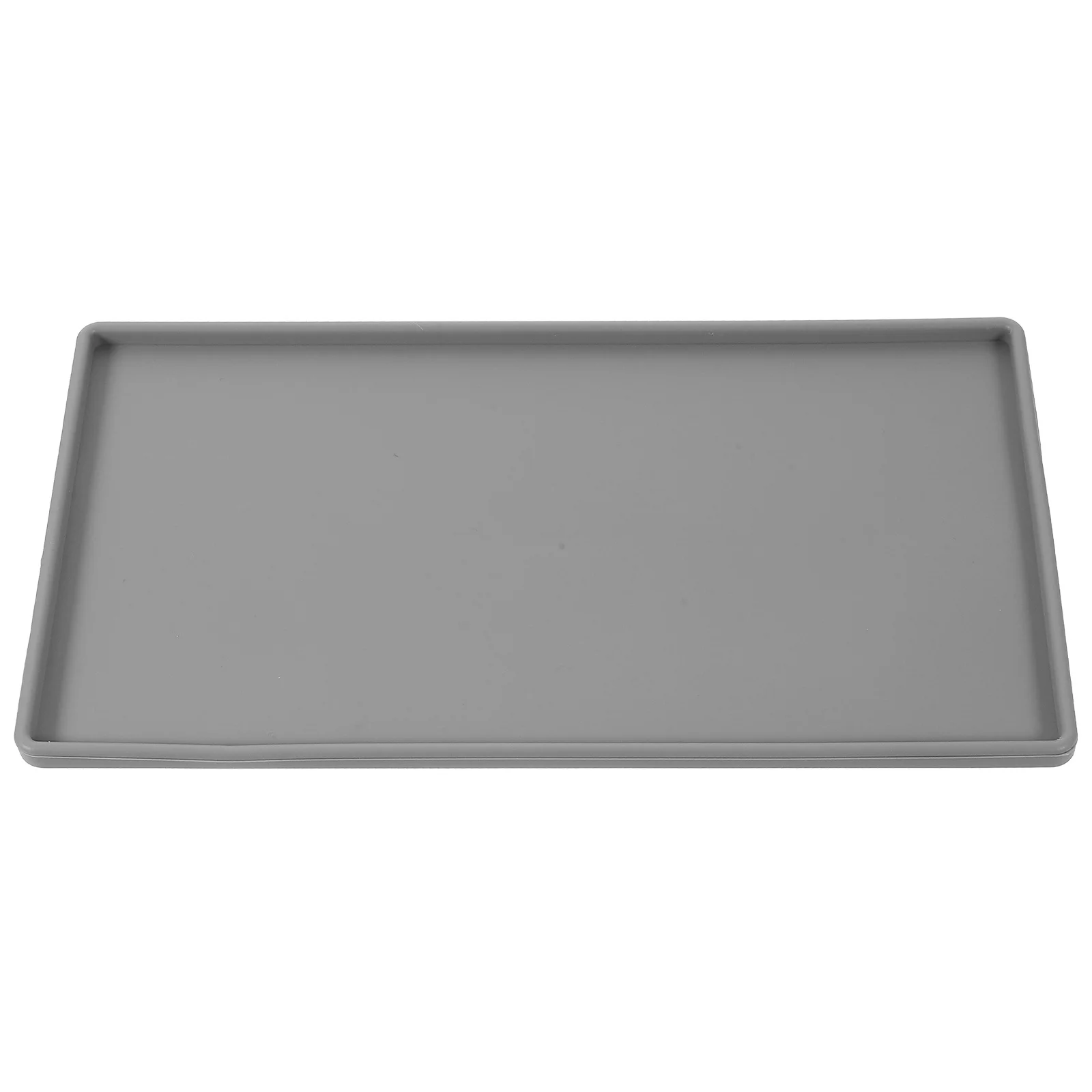 

Silicone Vanity Tray Rectangular Non-Slip Countertop Tray for Bathroom Decor Toiletries Jewelry Sundries Organizer