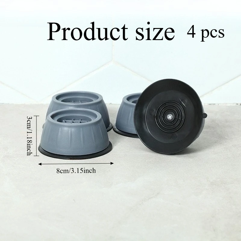 4 Pcs Anti-Vibration Heightening Fixing Pads Storage Rack Bases Silent And StableIdeal For Washing Machines Refrigerators Etc