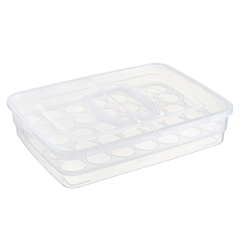 

1 pc Food Storage Container Egg Holder Fridge Freezer Box Sealing Crisper Multi Purpose Food Grade Heat Resistant Storage
