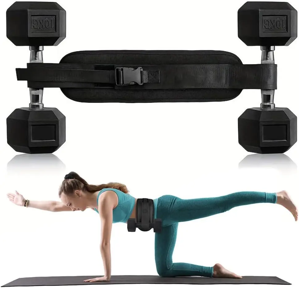 Cinto para Exercício de Hip Thrust, Cinto para Glúteos, Cinto de Levantamento Ajustável, Almofada de Cinto para Halteres e Kettlebells, Fitness na Academia