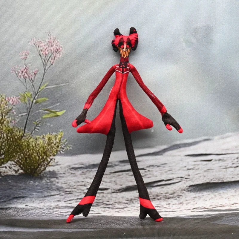 28 cm Anime Hazbin Hotel Alastor Niffty Cosplay Plüsch Spielzeug Körper Draht Skelett Action Abstrakte Gefüllte Puppe Zimmer Ornament Geschenke – Detail 7