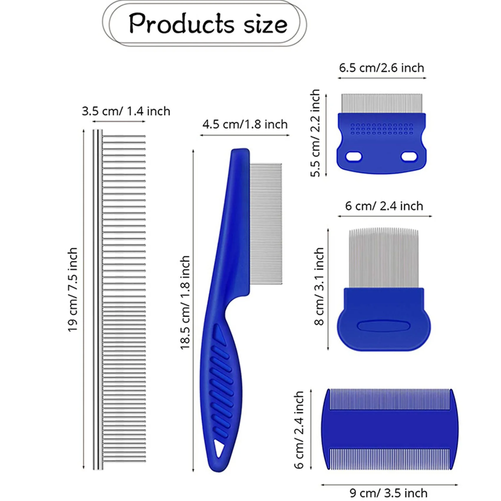 A04G-14 Pieces Tear Stain Remover Comb Double-Sided Dog Eye Comb Brush Dog Flea Combs Double Head Comb Multipurpose Tool