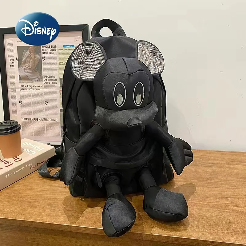 Disney's New Mickey Doll Backpack Cartoon Fashion Women's Backpack Large Capacity Luxury Brand Travel Backpack High Quality