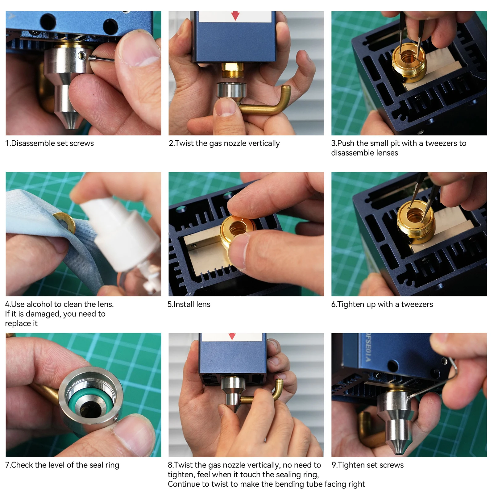 SCULPFUN 6 Stück Standard-Linse Verstärkte Oberfläche Anti-Öl und Anti-Rauch Hochtransparente S30 Pro Max Laser-Linse