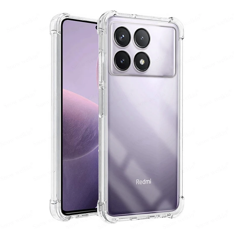 For Redmi K70 Pro Airbags Buffer Full Protection Case For Xiaomi Redmi K70 Pro K70E Clear Soft TPU Shockproof Back Case Cover