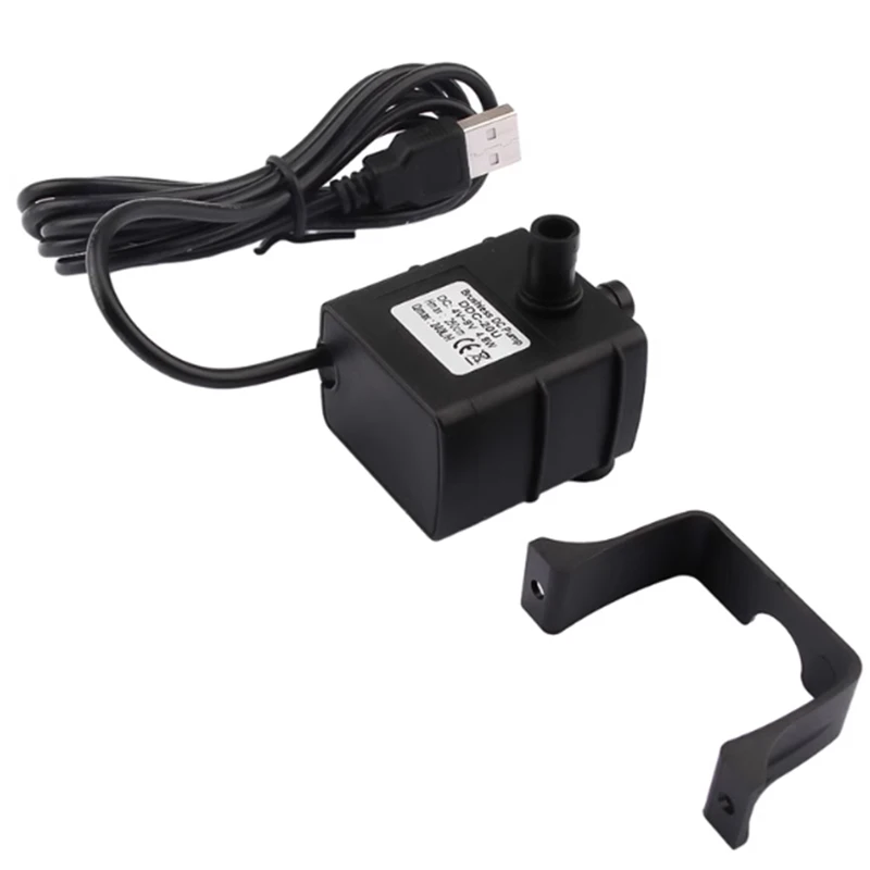 

DC5V~24V High Traffic Mute USB Solar Micro Submersible Pump 3W 200 L/H 8mm Outlet Aquarium Fish Tank Fountain Pond Pump