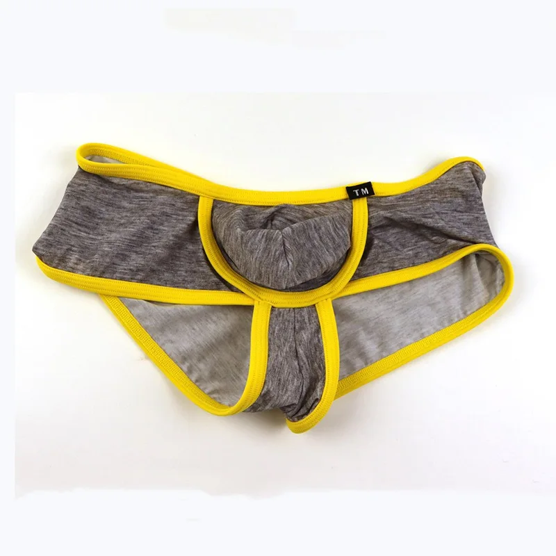 Men Low‑Rise Boxer Briefs Cotton Blend Contrast Trim Large Contour Pouch Soft Elastic Breathable Color Block Male Underwear