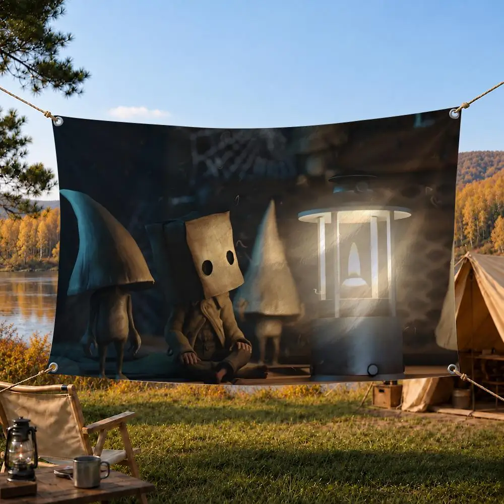 Little Nightmares Horror Puzzle Game Flags Home Yard & Garden Decor Banner - Indoor Outdoor Wall Hanging Flag