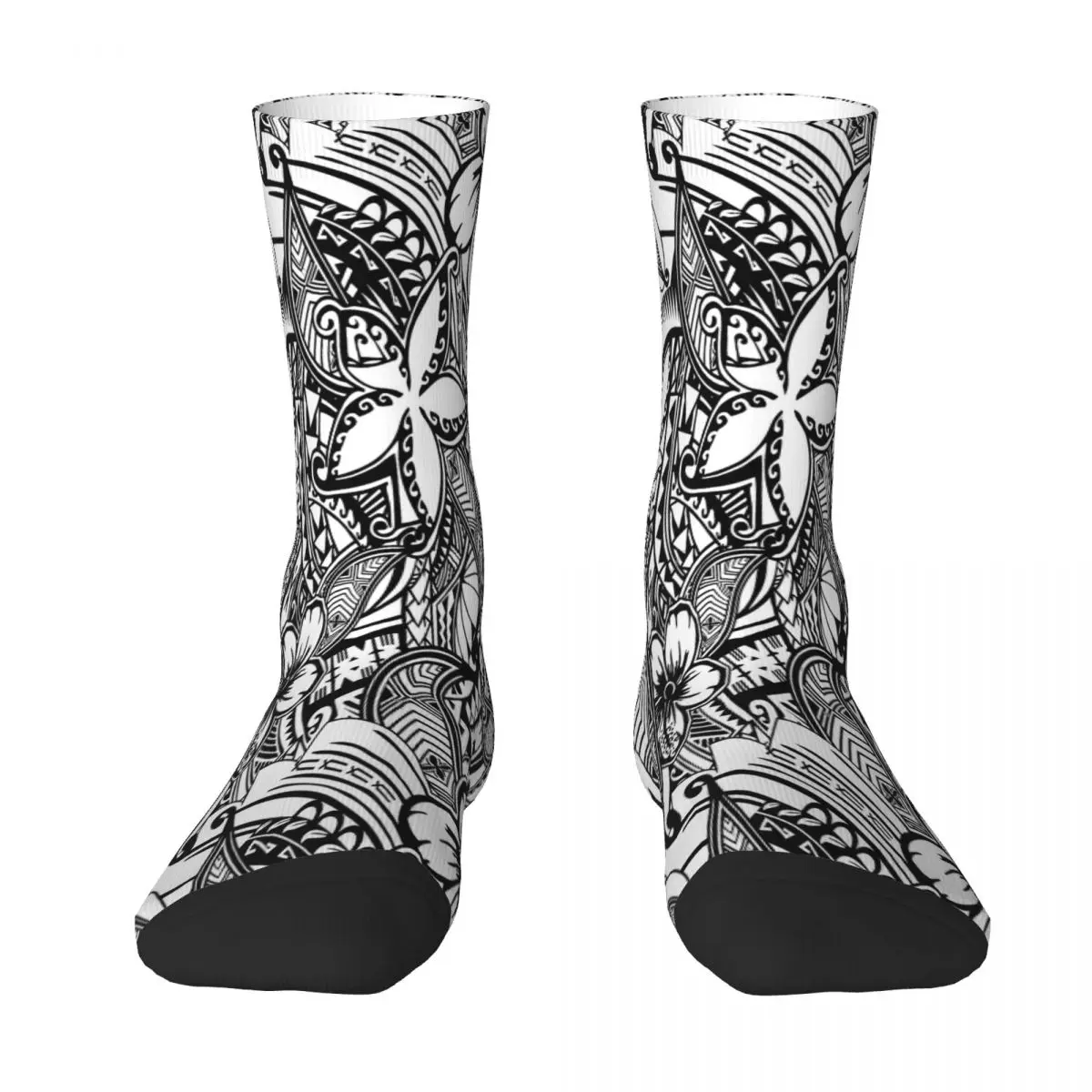 

It's Not Always Black Or White Polynesian Tattoos Tattoo Sock Socks Men Women Polyester Stockings Customizable Funny