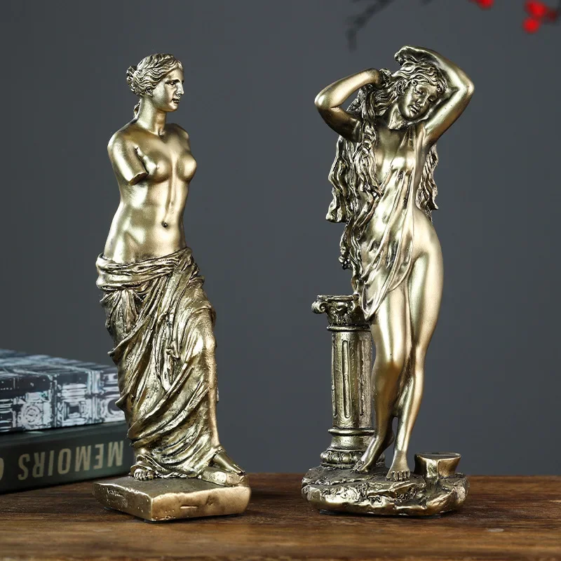 Resin Venus Statue Greek Mythology Figurine Goddess Aphrodite Sculpture Nordic Home Art Decorations Art Room Sketch Props