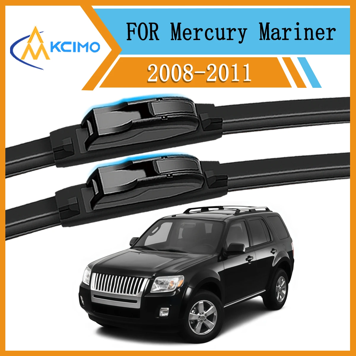 

2PCS/Set Windshield Wiper Blades For Mercury Mariner 2008-2011 Driver & Passenger All-Season Beam Blades Streak-Free
