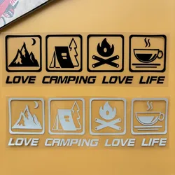 Stickers for Coffee RV Touring Car Off Road Vehicle Camping Vehicle CANPING Automotive Bonfire Adventure Label Scooter LOVE LIFE