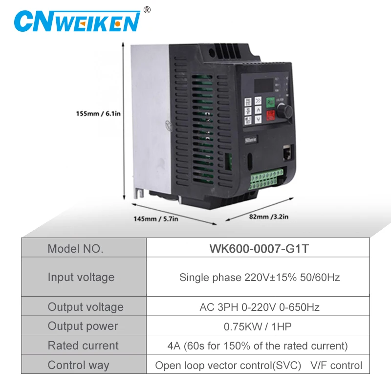 Imagem -06 - Conversor de Acionamento de Freqüência Variável para Controle de Velocidade do Motor Vfd 220v 380v Saída Phase 5.5kw 7.5kw 220v Monofásico