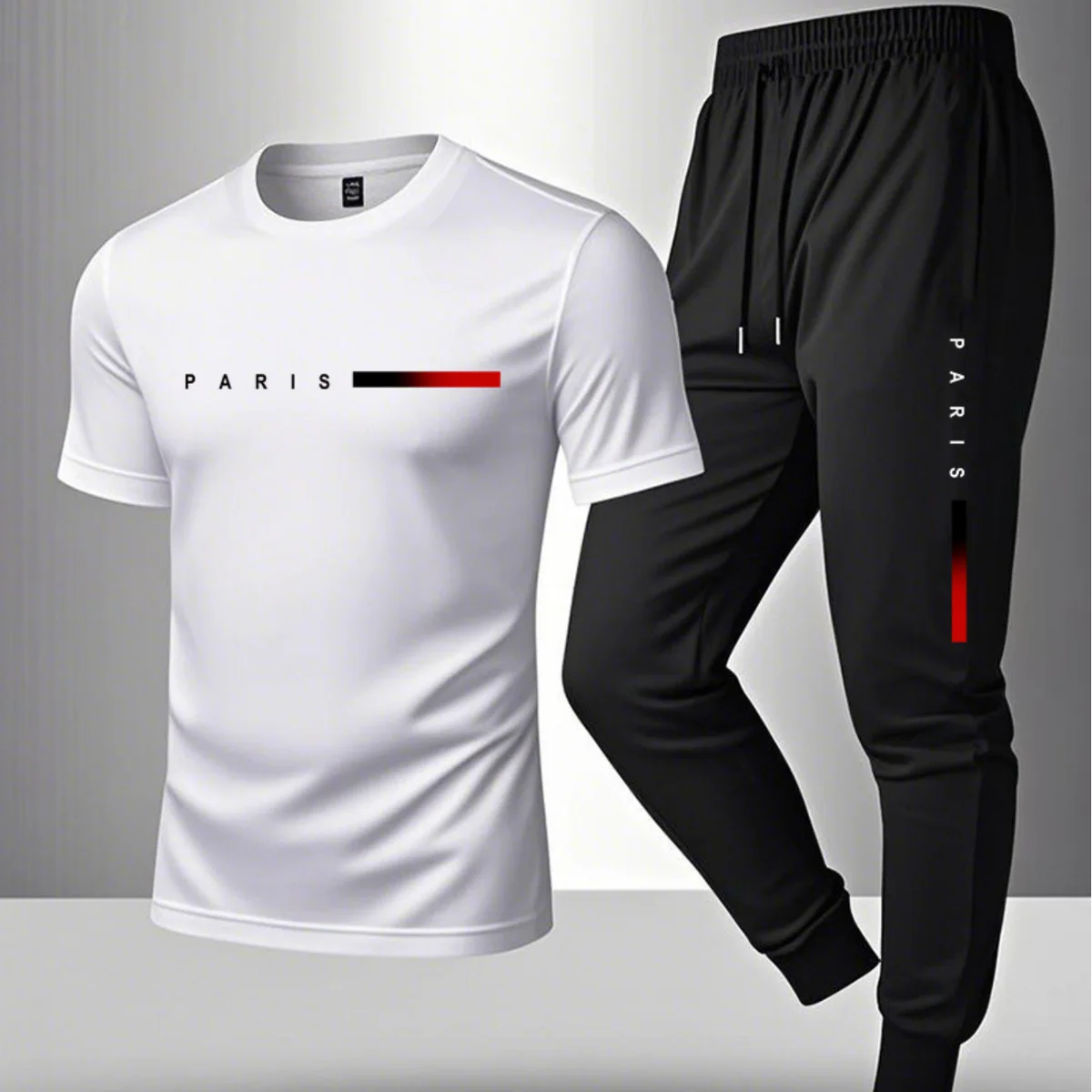 

Men's Short-sleeved Casual Sports Sets Men's Summer Loose Trousers Trendy Two-piece Set Men's Clothing Set