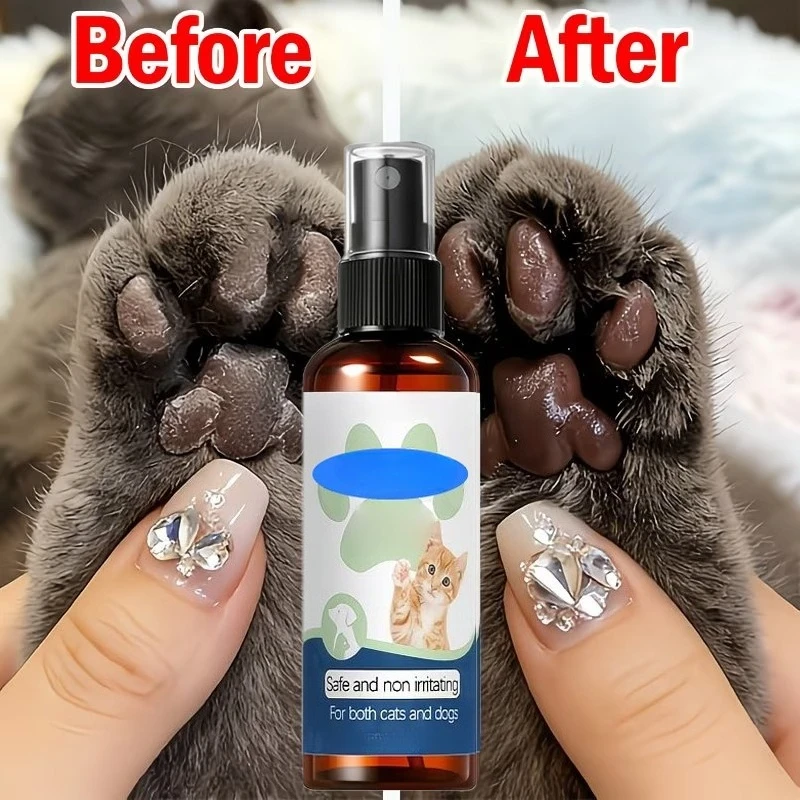 100ML Natural Gentle Pet Paw Care Spray Pet Foot Care Agent For Dogs Cats Heals Cracked Paws Forms Protective Barrier
