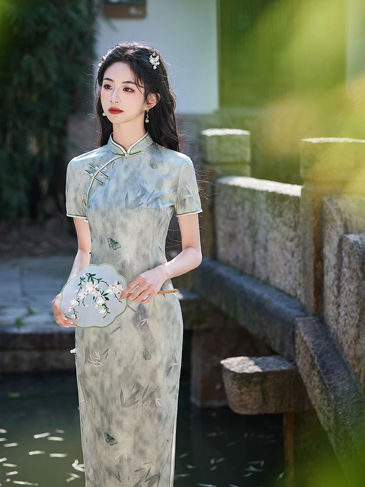 

Ele Long Daily Wear New Chinese Sle Young Mom Spring Collection plus Size Women's Traditional Costume