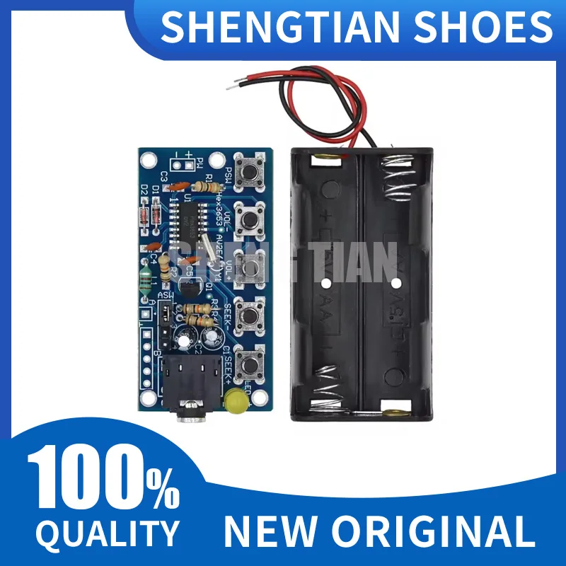 DIY Electronic Kits Wireless Stereo FM Radio Receiver Module PCB 76MHz-108MHz DC 1.8V-3.6V