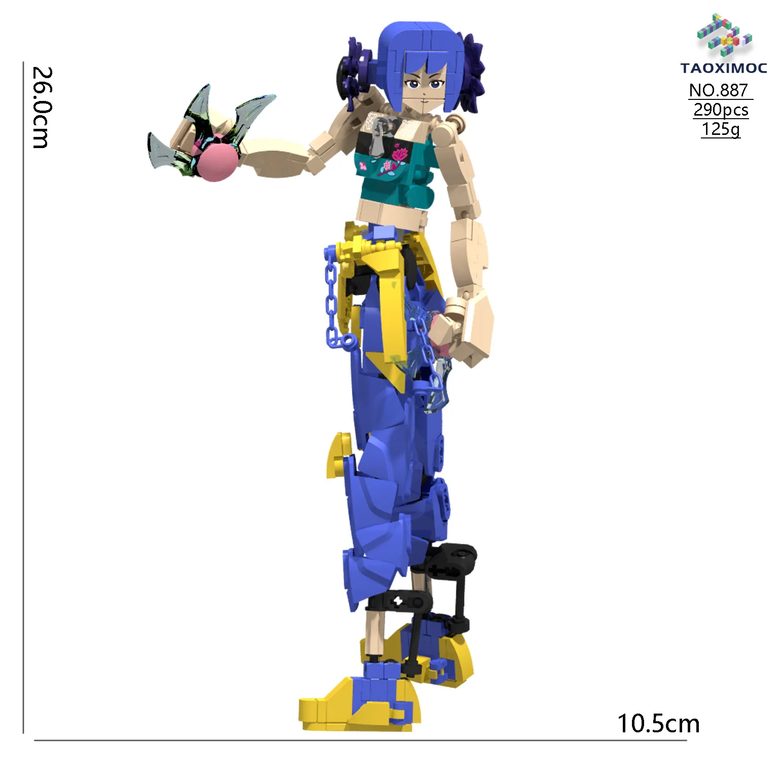 منتج جديد عبر الحدود: مجموعة مكعبات بناء KPop Demon Hunters، تمثال لعبة نموذجية مجمعة من Lumi