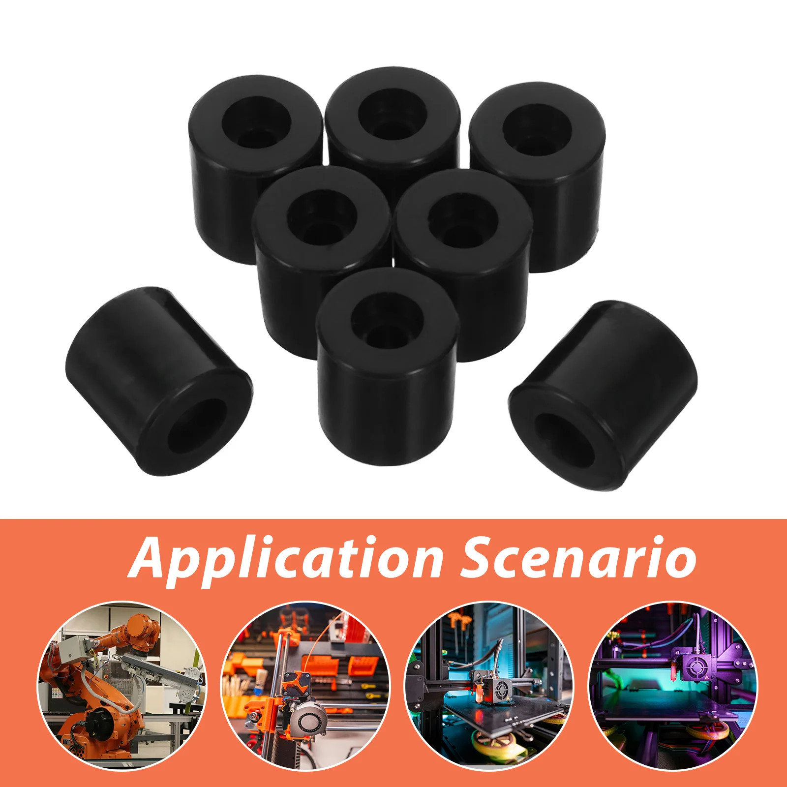 8Pcs Silicone Printer Leveling Columns Replacement Heat Bed Spacers Silicone Mounts Stable Shock Absorption 3D Printer