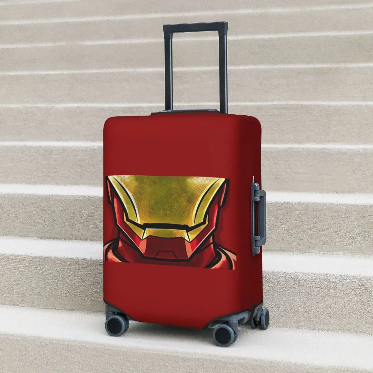 Comics Airon Man Funny Expressions Comics und Cartoons Kofferhülle Schutz elastische Reisegepäckschutzhüllen
