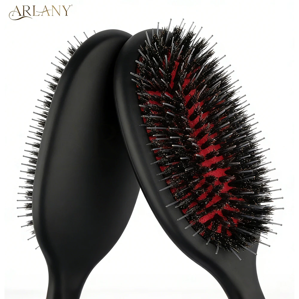 

Щетка для наращенных волос ARLANY Matte Boar Bristle с нейлоновой подушечкой для распутывания и укладки волос