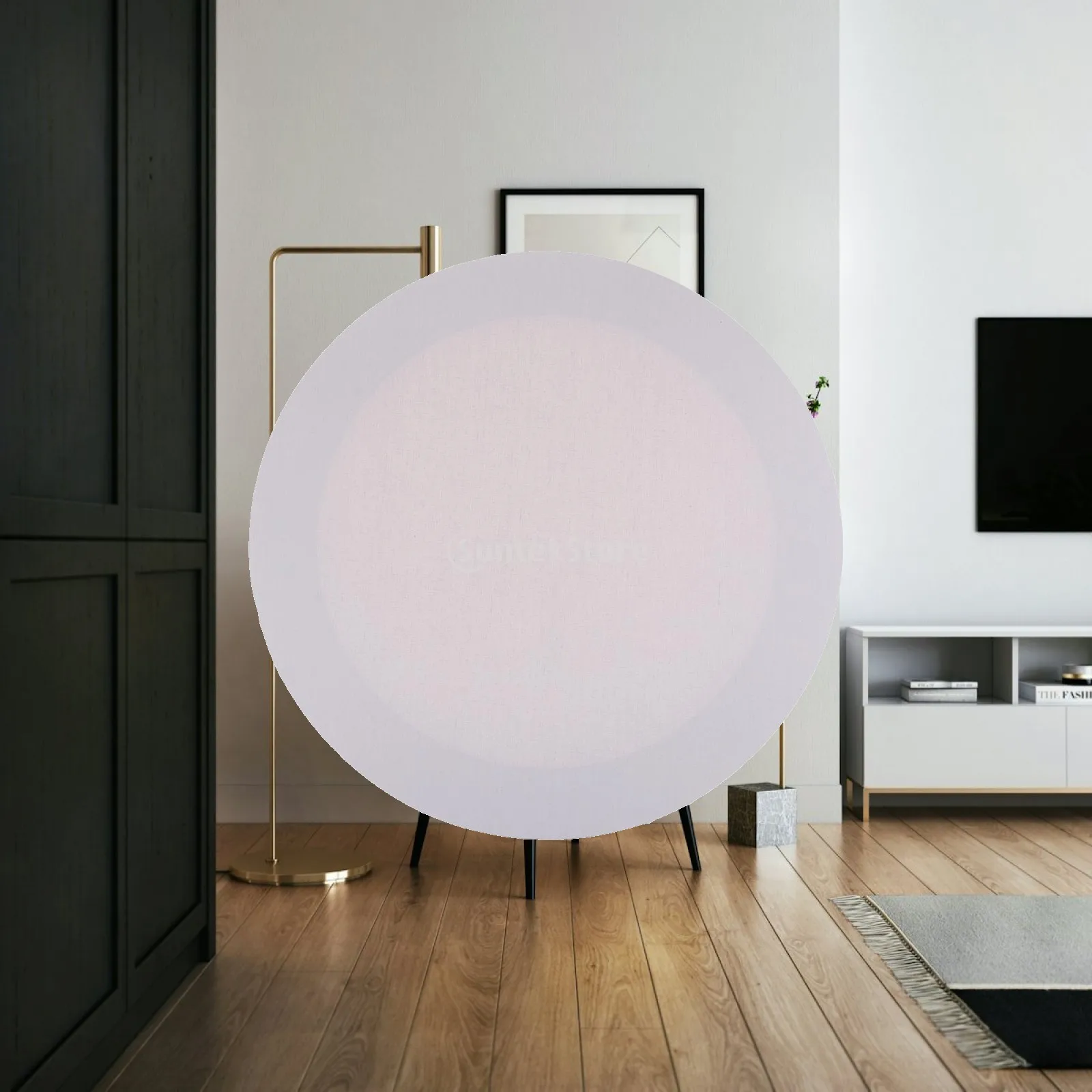 Wooden Frame Stretched Painting Canvas Cotton Surface Blank Round Canvas Panel for Artist and Beginner Use