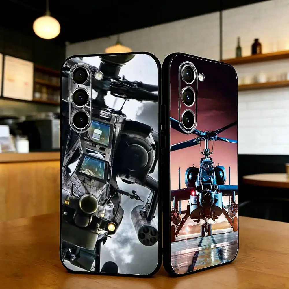 

A-Apache AH-64 Phone Case For Samsung S20,21,22,23,24,25,26 plus,ultra Lite Black Silicone Cover