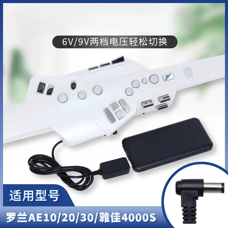 Roland AE10/20/30 AKAI 4000S Electronic Wind Instrument Dedicated 1.5m Power Supply Wire