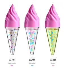 Ice Cream Lip Glaze Lip Gloss Cute Kids Lip Liquid Lipstick Cosmetic  Moisturizing Lovely Clear Color Lip Oil Dropshipping