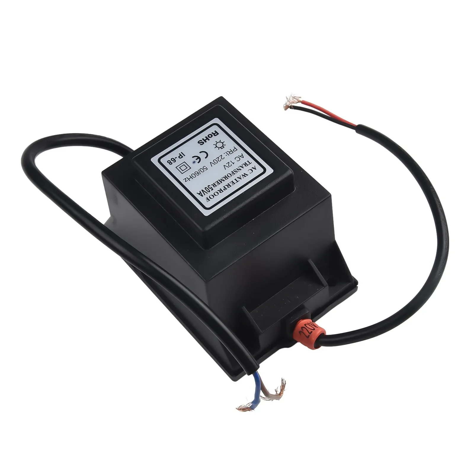 LED Transformer 12V Power Supply AC/AC 5-80W Outdoor Power Supply Transformer With EU Plug IP67 For LED Lighting Swimming Pool