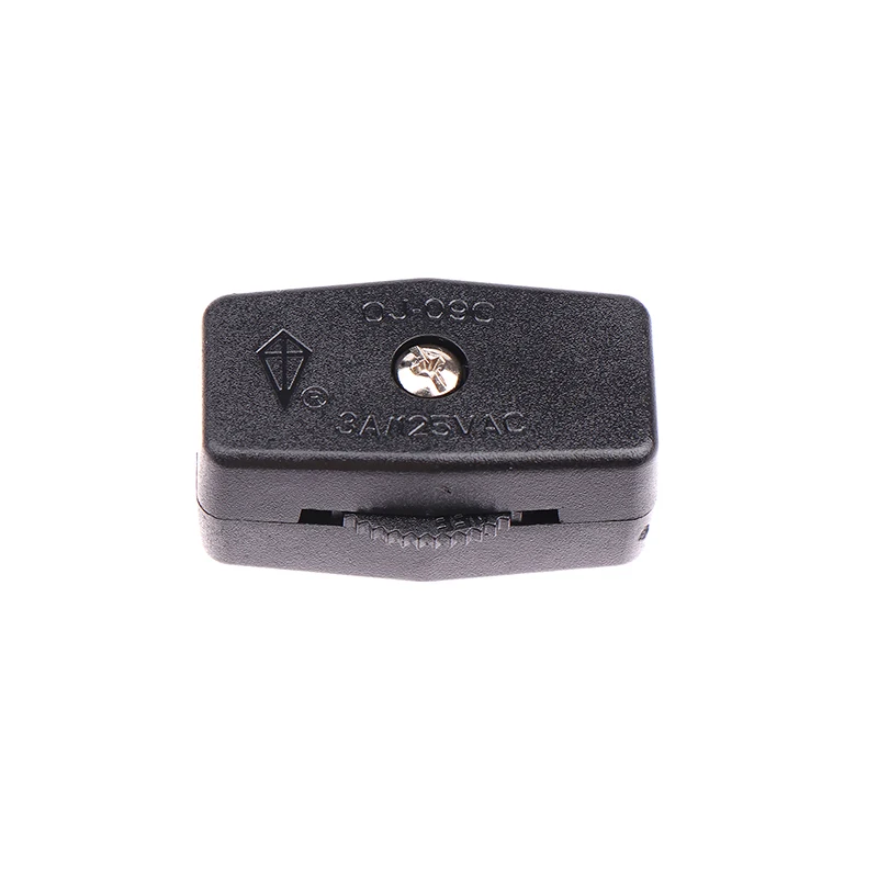 1/5Pcs Led Lamp Power Cord Wire Electric Switch 2Gang Push Button Switch Black 3A 125V 18AWG 2C SPT2 Online ON OFF Gear Switch