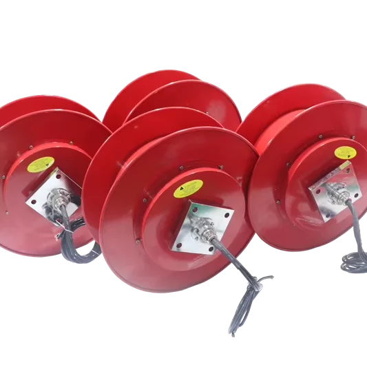Customizable Heavy Spring Loaded Crane Cable Reel Drum With Slip Ring For Overhead Gantry Crane