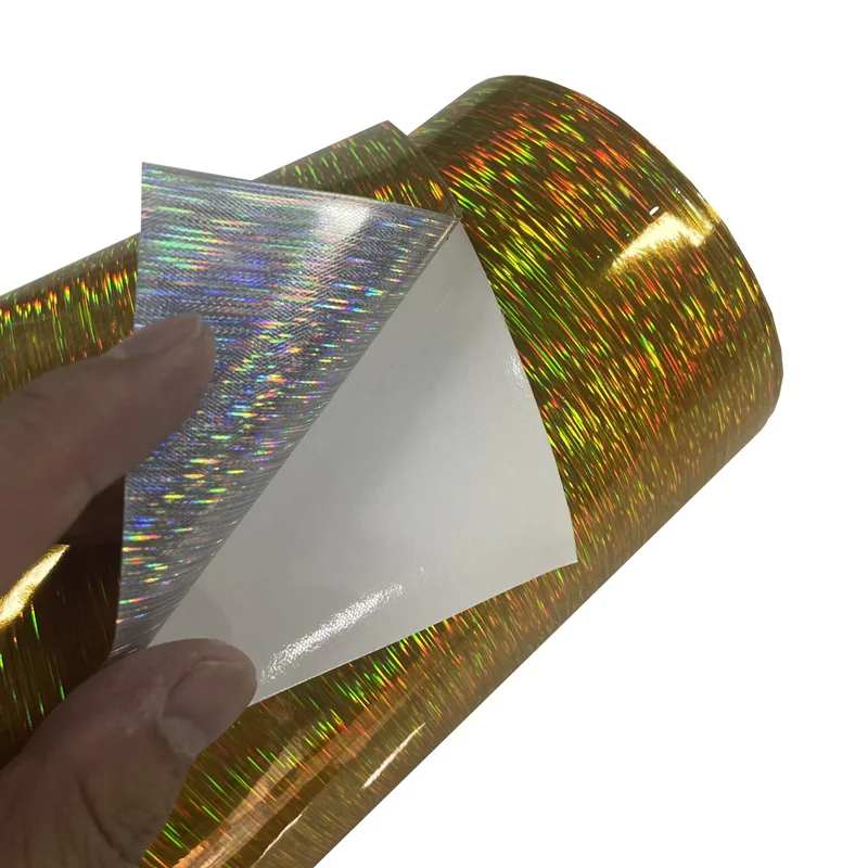 لفة غشاء تغليف من الفينيل المجسم المصقول باللون الذهبي اللامع الفاخر يمكنك صنعها بنفسك من رقائق تغليف ملصق السيارة ذاتية اللصق #5