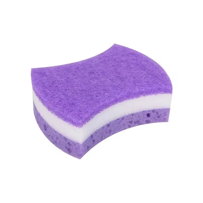 1PCS Colorful Algae Sponge Cleaning Scrubber Three Layer Design Rich Foaming Special for Dishware Cleaning Kitchen Essential
