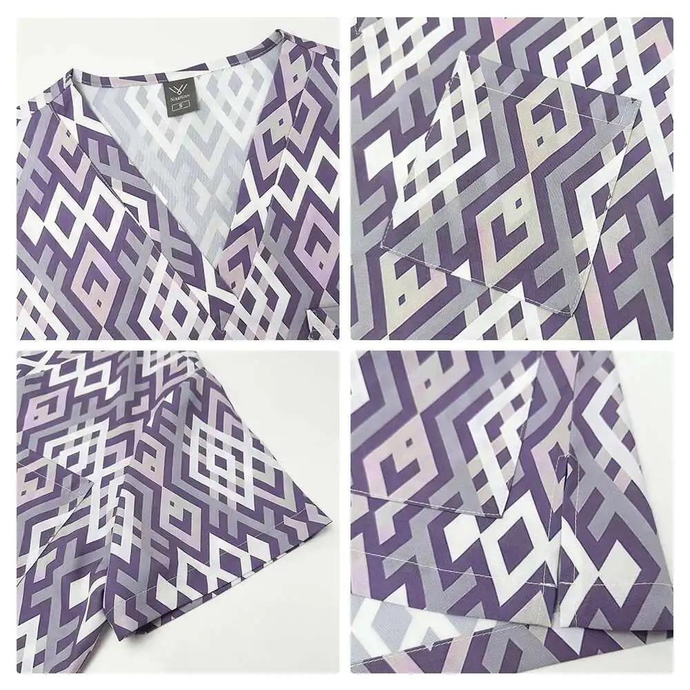 Ensemble de combinaison de lavage des mains, mince, confortable, respirant, uniforme de travail imprimé de dessin animé médical, uniforme d'infirmière