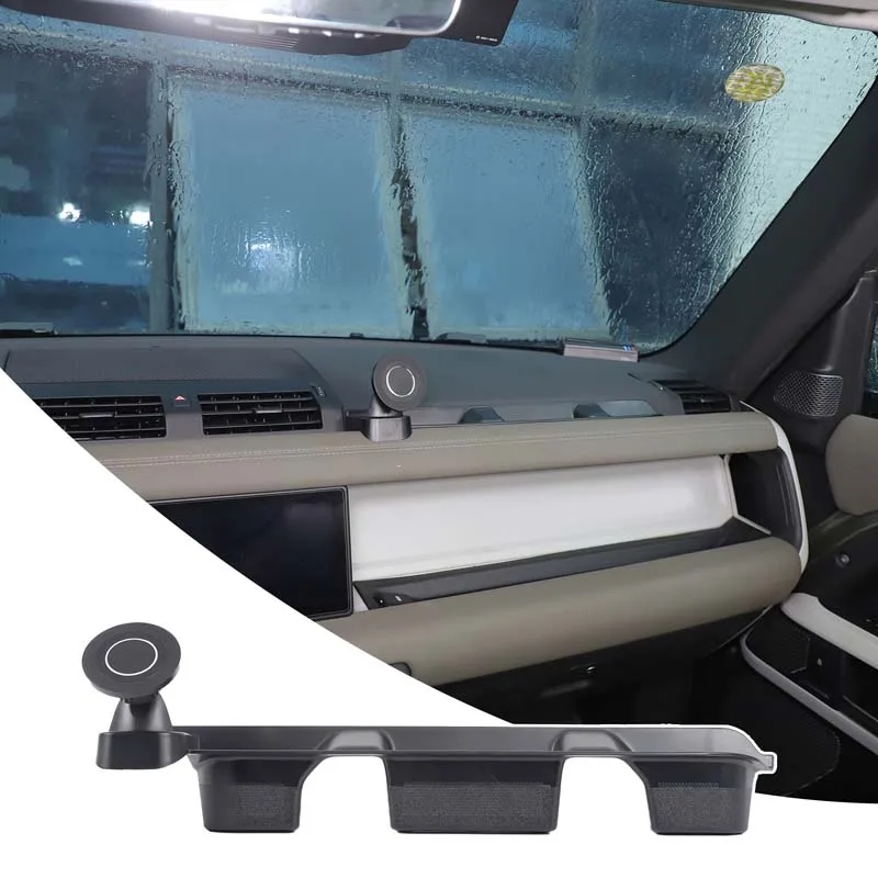 

Co-pilot Storage Box New Phone Holder Passenger Storage Box Telephone Holder Car Organizer For LandRover Defender L663 2020-2023