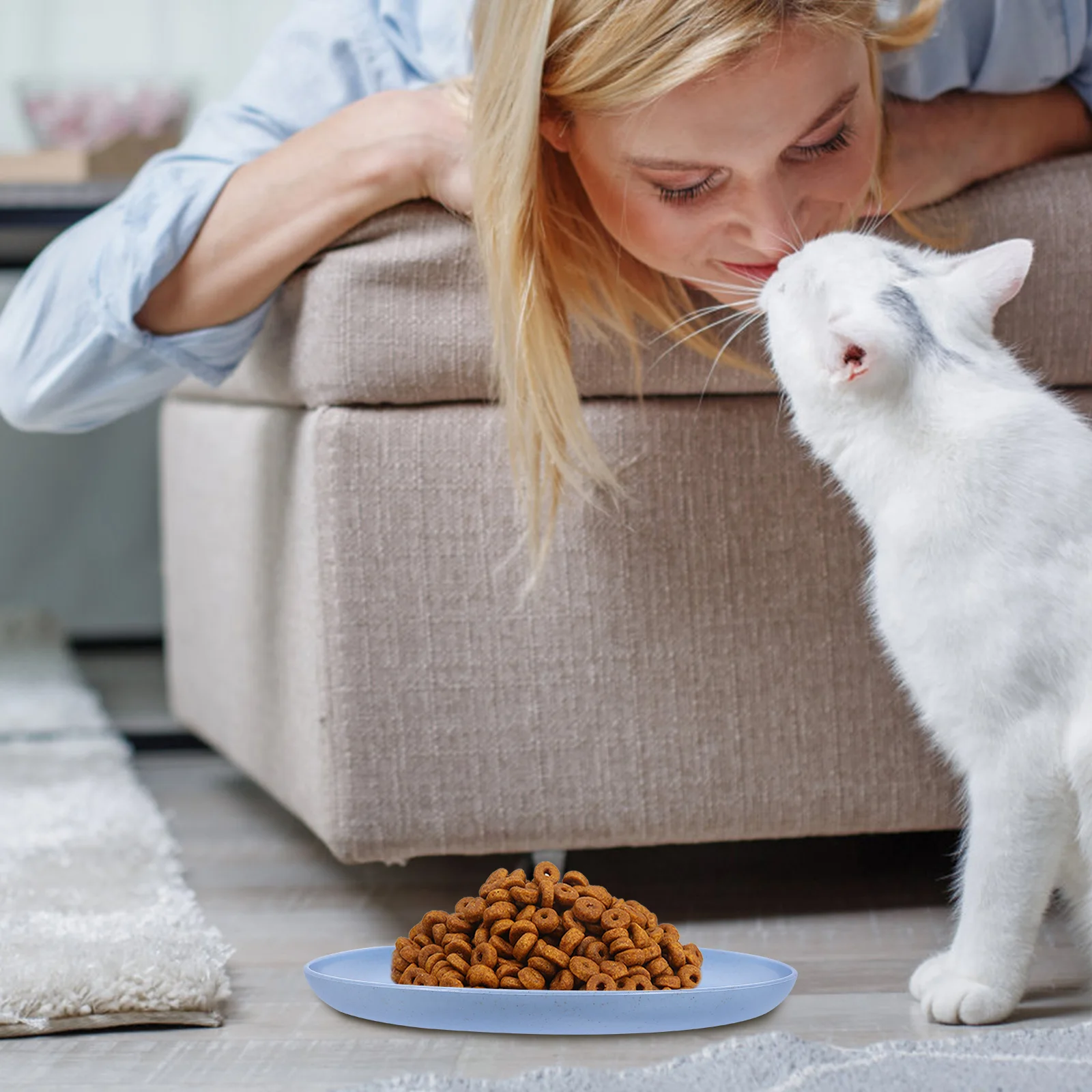 

6 Pcs Cat Food Tray Bowl Small Dish Kitten Plates for Wet Pp Bowls Feeding Basin