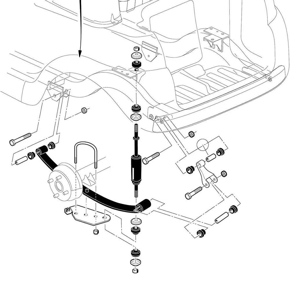 For Club Car Precedent&DS Shock Absorbers Front Or Rear 1014235 102588601 1027064-01 102588501-A00E