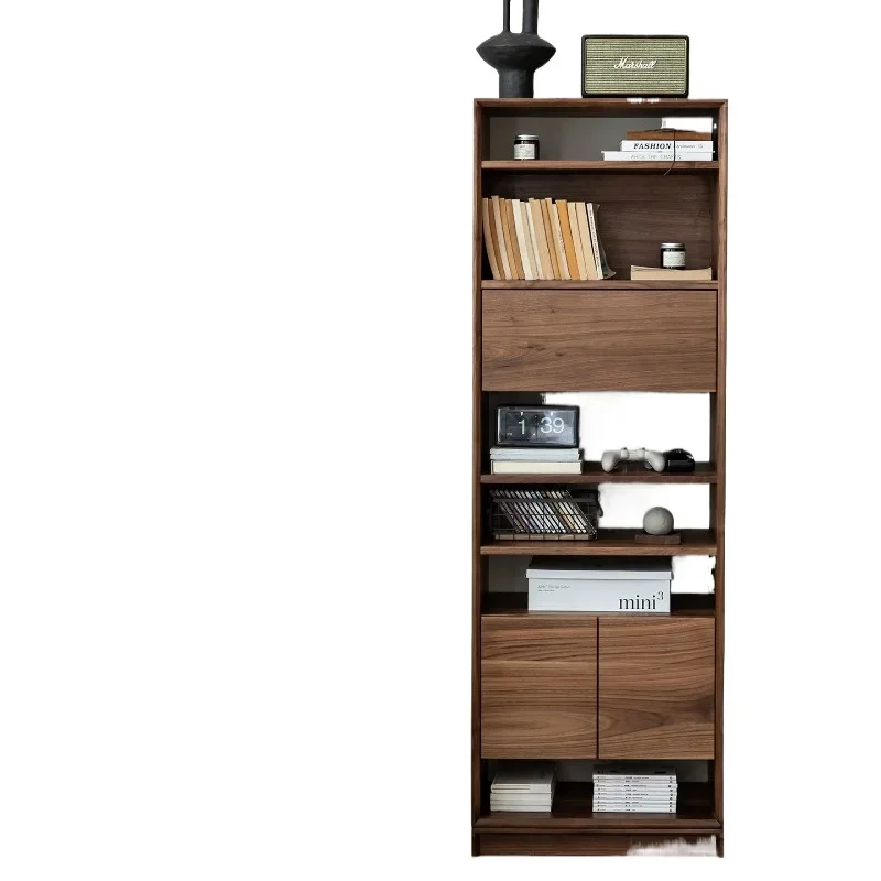 North American Black Walnut Solid Wood Bookshelf Bookcase Partition Cabinet Shelf